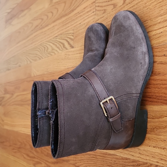 Cole Haan Waterproof Brown Suede Leather Boots / Booties Size 7 - Picture 6 of 9